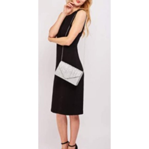 Gold Glitter Envelope Party Handbag - Picture 2 of 4